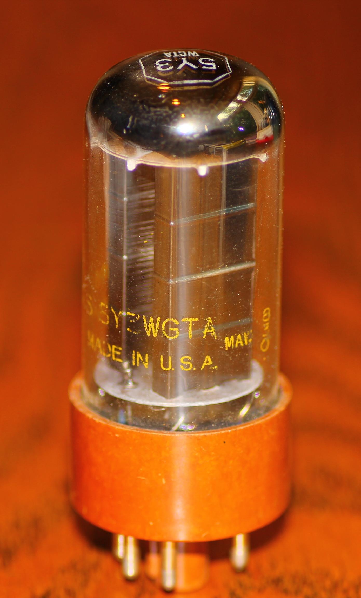 NOS JAN Sylvania 5Y3GTA Brown And Black Base KCA NOS Tubes 
